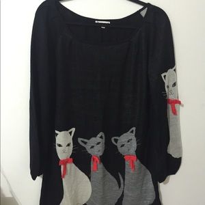 Cat Long Sleeve Dress or Top