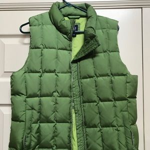 Green puffer vest