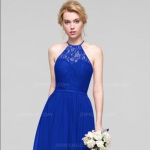 Royal Blue Chiffon Dress