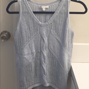 CAbi crochet knit tank, longer in back
