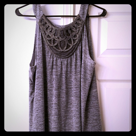 AB Studio Tops - ❌🔥SOLD🔥❌XL GREY SHOULDER-LESS TOP