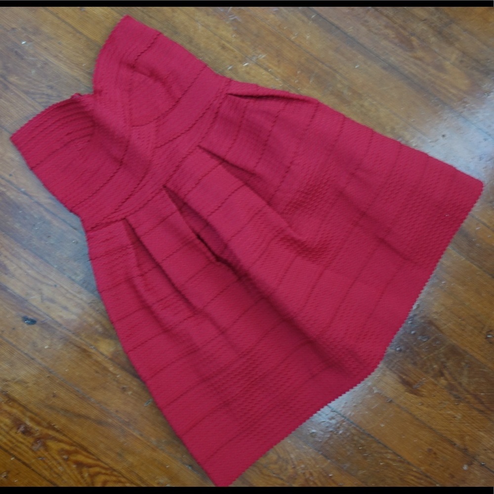 Strapless Red Dress
