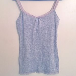 A&F heather grey lace trimmed cami