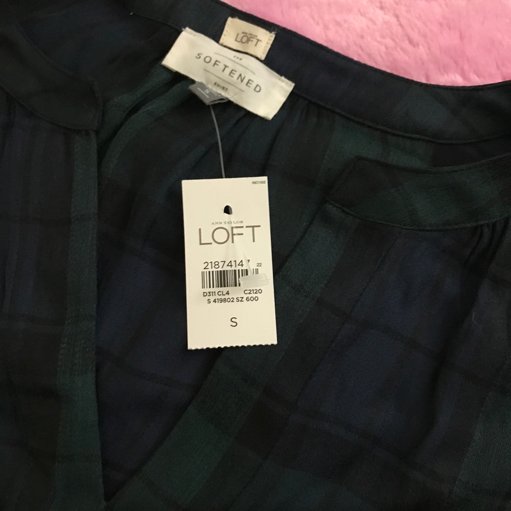 Ann Taylor Loft Plaid Blouse