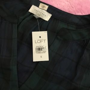 Ann Taylor Loft Plaid Blouse