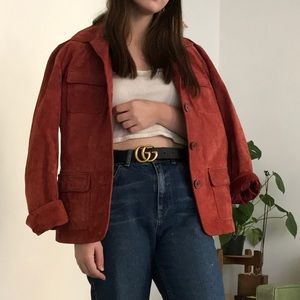 Red suede jacket
