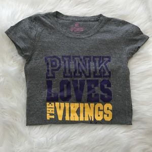 Pink loves Vikings shirt.