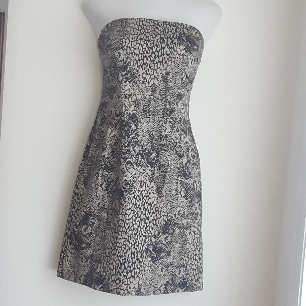 The Limited animal print dress strapless