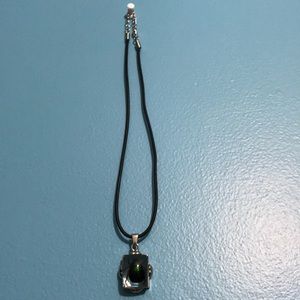 Emerald Green Beetle Necklace