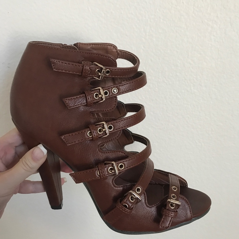 Brown Boho Heels