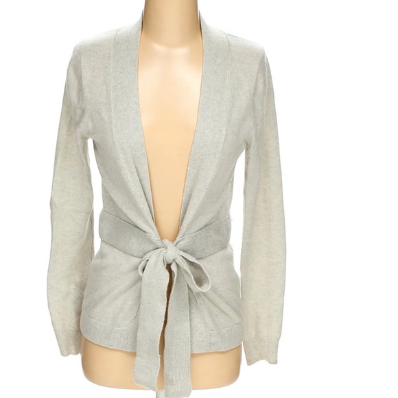 cashmere tie front cardigan