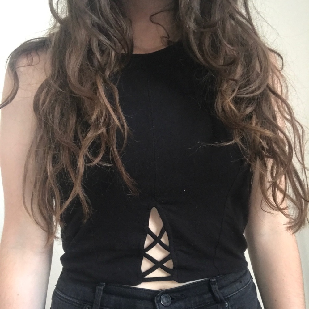 Black Criss-Cross Halter