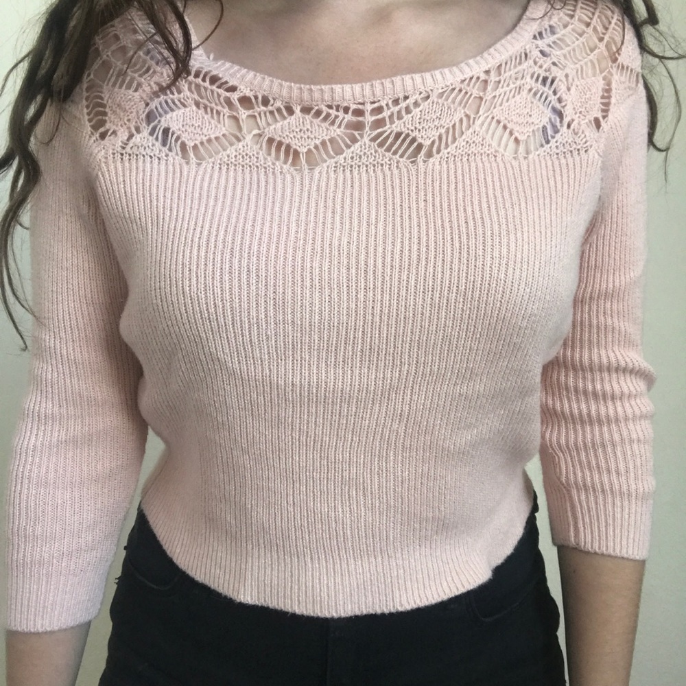 Nasty Gal Pale Pink Sweater