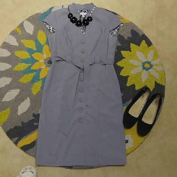 Dress Barn Dresses & Skirts - Gray button up Dress