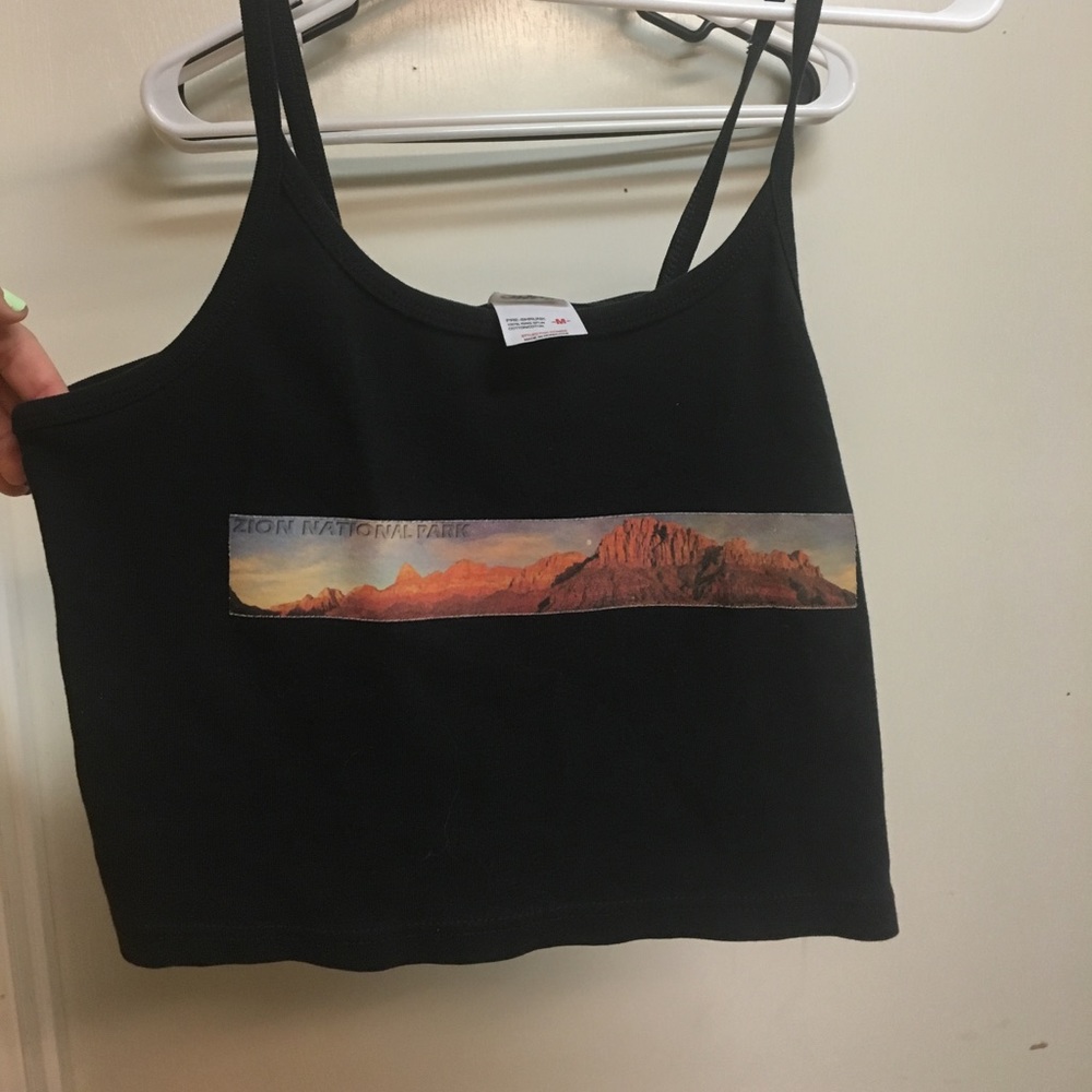 Black Zion National Park Crop Top