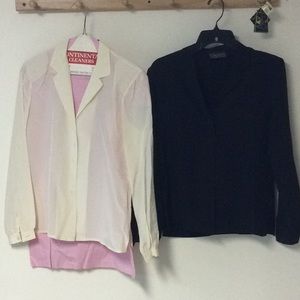 2 Silk Button Down Shirts - Size 7