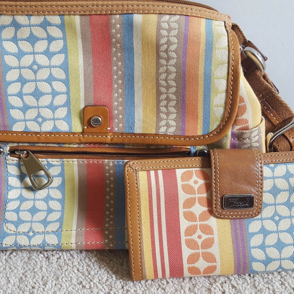 Fossil purse and matching wallet