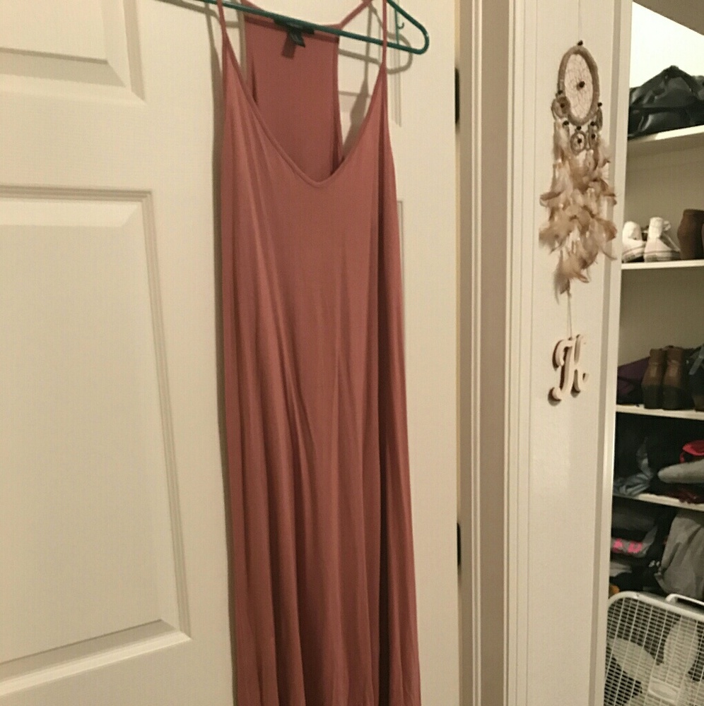 Coral maxi dress