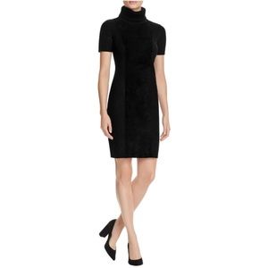 Calvin Klein knit faux suede sweaterdress