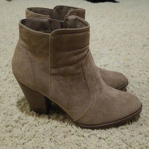  Breckelles Taupe Suede Booties