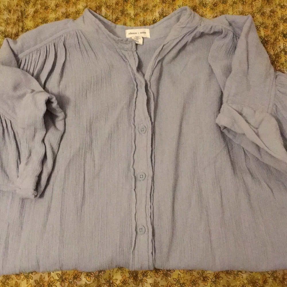 Urban Outfitters Gauzey Button Up Tee