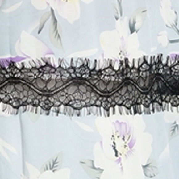 Baby Blue Lace Floral Kimono - Picture 5 of 6