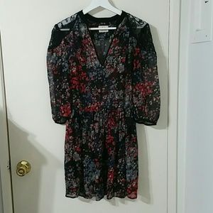 UO pins & needles sheer fit & flare dress