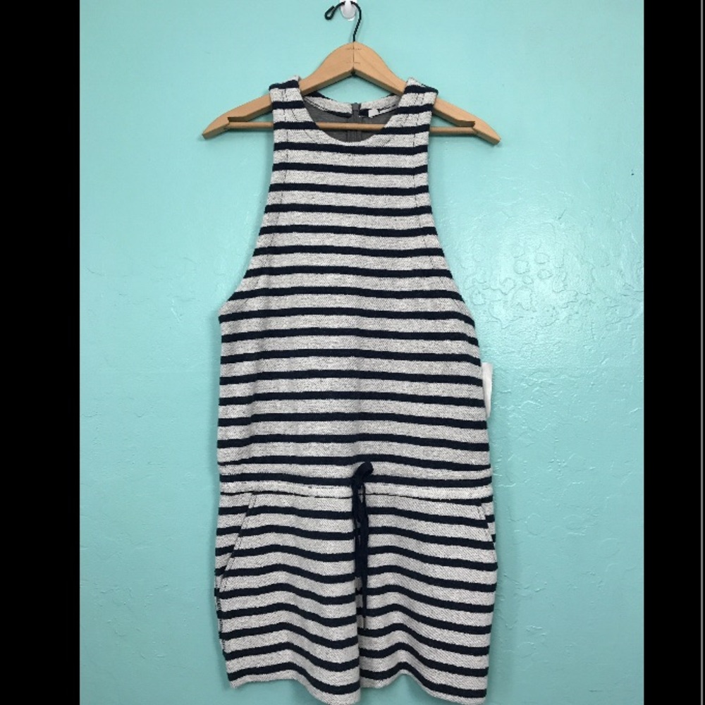 T by Alexander Wang Striped Sleeveless Romper