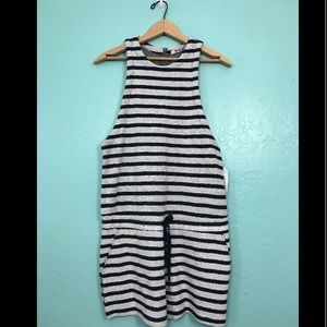T by Alexander Wang Striped Sleeveless Romper