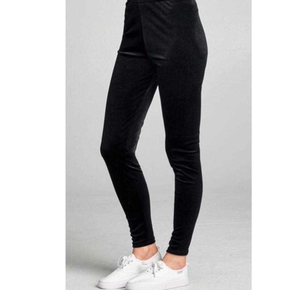 VELVET LEGGINGS - Picture 4 of 5