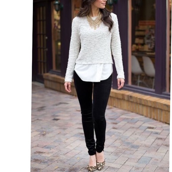 VELVET LEGGINGS - Picture 2 of 5