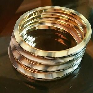 Set of 4 bangles J. Crew thin resin bangle set New