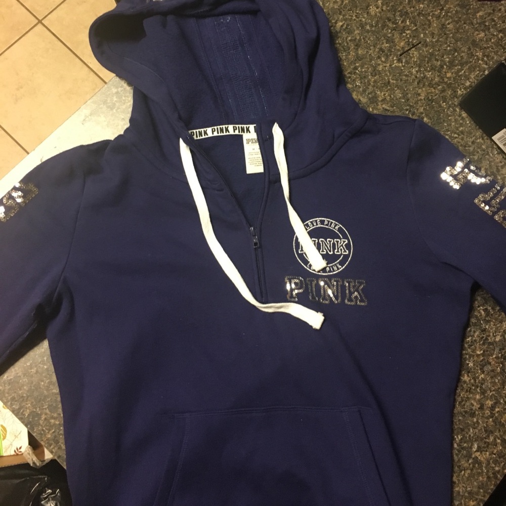 Sequined PINK zip up hoodie. Worn a few times.