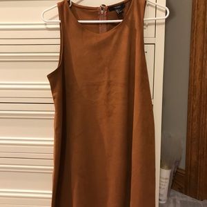 Suede tank top dress