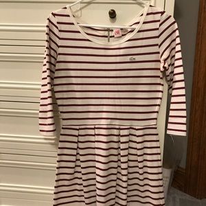 Lacoste polo long sleeve skater dress
