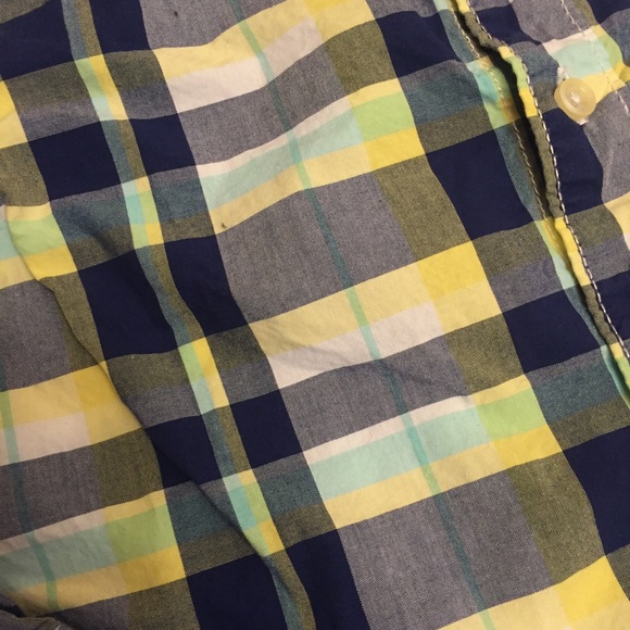 Yellow and blue button down shirt - Picture 2 of 4