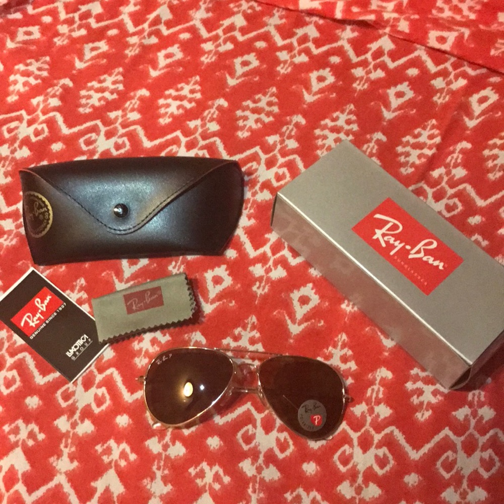 RayBan sunglasses- brown lens/gold frame