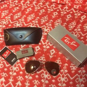 RayBan sunglasses- brown lens/gold frame