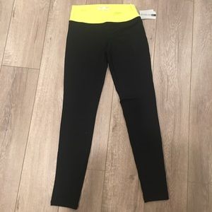 Neon yellow yoga pants