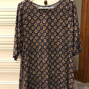 Sunburst 1/2 long sleeve dress