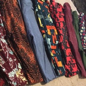 Black and orange & dark olive green