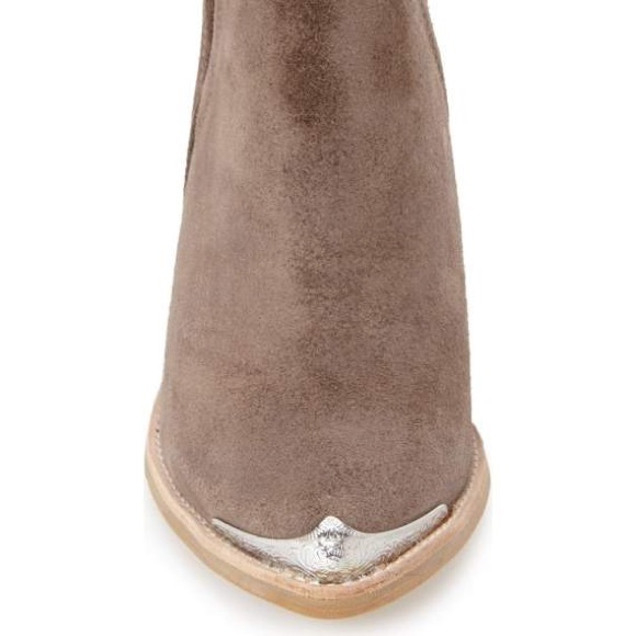 🎉HP🎉 Leather Ankle BOOTS Booties Western Mule - Picture 4 of 7