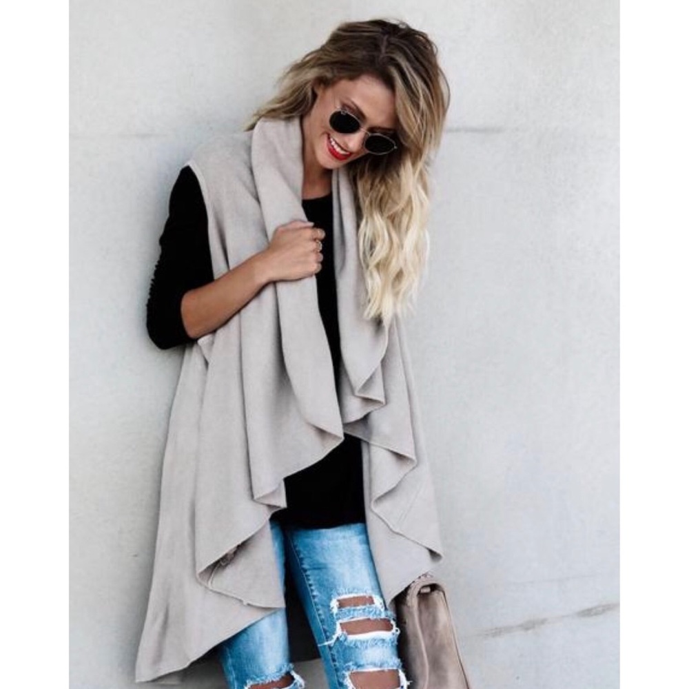 Solitaire Vest in Stone Gray