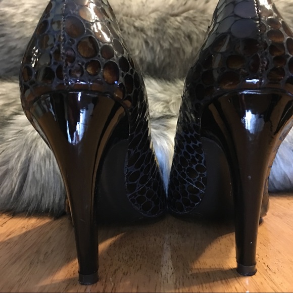 BGBGirls Heels Size 8 Rust Black Gray Leather - Picture 5 of 8