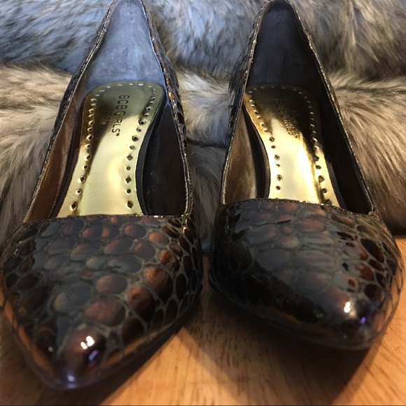 BGBGirls Heels Size 8 Rust Black Gray Leather - Picture 4 of 8