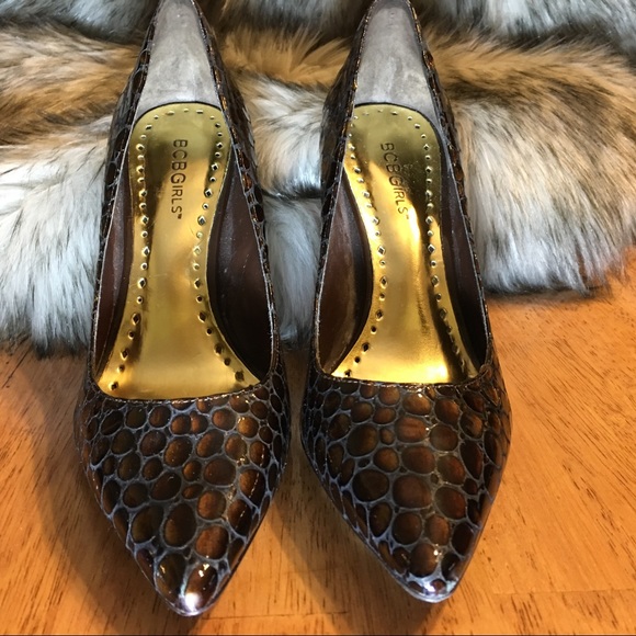 BGBGirls Heels Size 8 Rust Black Gray Leather - Picture 2 of 8