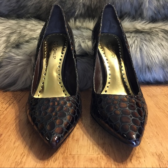 BGBGirls Heels Size 8 Rust Black Gray Leather - Picture 7 of 8