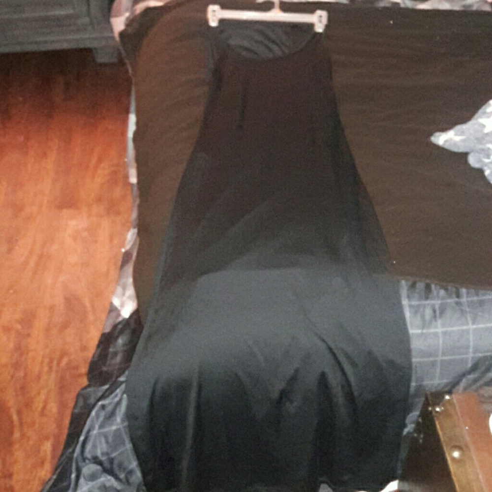Long black sexy dress