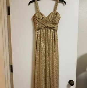 Amsale Loire Sequin Sweetheart Neck Gown Size 0
