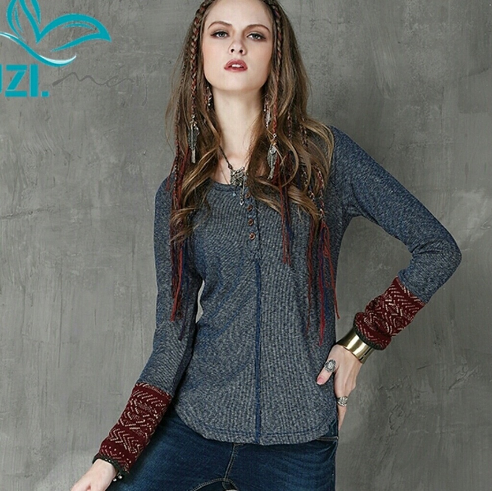 New🎈 boho knit sleeve top